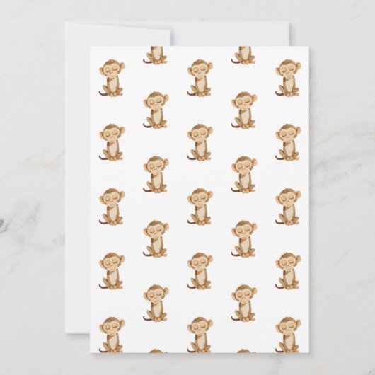 2つの野生のサファリ動物の子供の誕生日パーティー 招待状 (裏面)