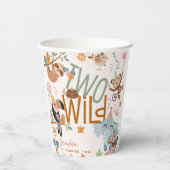 2つの野生のサファリ動物の子供の誕生日パーティー 紙コップ (裏面)