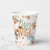 2つの野生のサファリ動物の子供の誕生日パーティー 紙コップ (正面)