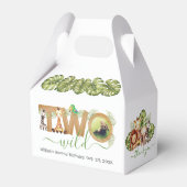 2つの野生のサファリ動物2nd誕生日ジャングルの写真 フェイバーボックス (裏面サイド)