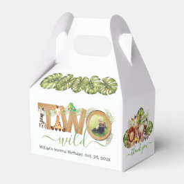 2つの野生のサファリ動物2nd誕生日ジャングルの写真 フェイバーボックス