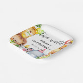 2つの野生のジャングルサファリ動物2nd誕生日パーティー ペーパープレート (傾斜あり)