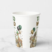 2つの野生のジャングルサファリ動物2nd誕生日パーティー 紙コップ (右)