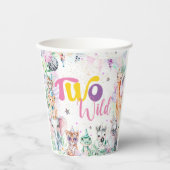 2つの野生のトロピカルサファリアニマルズセカンド誕生日 紙コップ (正面)