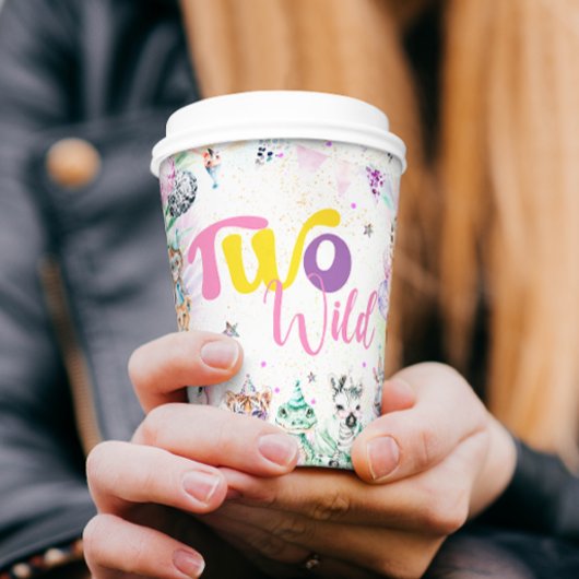 2つの野生のトロピカルサファリアニマルズセカンド誕生日 紙コップ