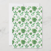 2つの野生のモダン熱帯緑の第2の誕生日 招待状 (裏面)