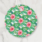 2つの野生の恐竜の女の子2nd誕生日パーティー フェイバータグ (裏面)