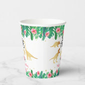 2つの野生の恐竜の女の子2nd誕生日パーティー 紙コップ (右)