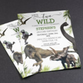 2つの野生の恐竜ティラノサウルスラプター誕生日