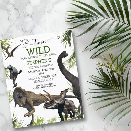 2つの野生の恐竜ティラノサウルスラプター誕生日