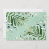 2つの野生の森の緑の動物の誕生日 招待状 (裏面)