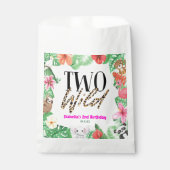 2つの野生の熱帯動物2nd誕生日パーティー フェイバーバッグ (正面)