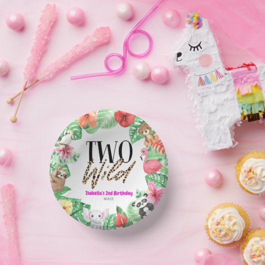 2つの野生の熱帯動物2nd誕生日パーティー ペーパーボウル (パーティー)