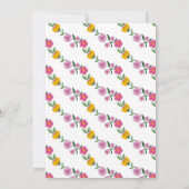 2つの野生の花誕生日2番目のパーティー花びら女の子 招待状 (裏面)