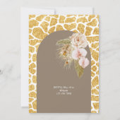 2つの野生の赤ん坊の動物bohoアーチ2番目の誕生日 招待状 (裏面)