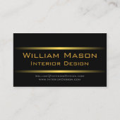 2つの金ゴールドストライププロフェッショナル名刺 名刺 (正面)