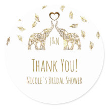 2つの金ゴールドゾウ&紅葉結婚式の引き出物