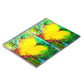 2つの金ゴールドハートノートブック ノートブック (左側)