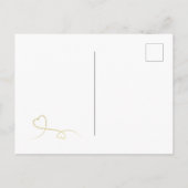 2つの金ゴールドハート | Be my Bridesmaid 結婚's インビテーションポストカード (裏面)