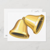 2つの金ゴールドベル ポストカード (正面/裏面)