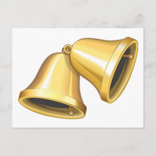 2つの金ゴールドベル ポストカード (正面)