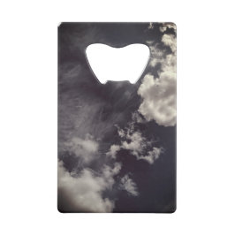 2つの金属雲 クレジットカード栓抜き