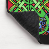 2つの長方形アイルランド語ケルト結び目模様デザインオンブラック マウスパッド (コーナー)