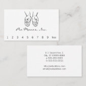 2つの開いた手(白黒) ロイヤリティカード (正面/裏面)