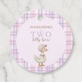 2つの間抜けガチョウの女の子2nd誕生日パーティーありがとう フェイバータグ (正面)