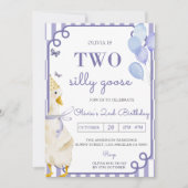 2つの間抜けグースギンガム2nd誕生日パーティー 招待状 (正面)