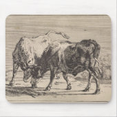2つの闘牛(Paulus Potter) マウスパッド (正面)
