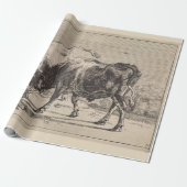 2つの闘牛(Paulus Potter) ラッピングペーパー (アンロールド)
