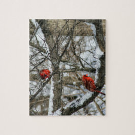 2つの雪の深紅色 ジグソーパズル