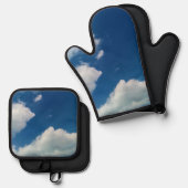 2つの雲 鍋つかみ&鍋敷きセット (正面/裏面)