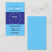 2つの青のユニークなビジネス深く青く刃の鋭いデザイナー 名刺 (正面/裏面)