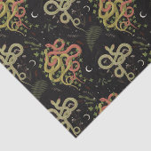 2つの面不気味ヘビ月の葉ハロウィン 薄葉紙 (詳細)