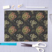 2つの面不気味ヘビ月の葉ハロウィン 薄葉紙 (クラフト)