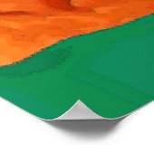 2つの顔の女性抽象芸術 ポスター (角)