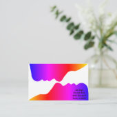 2つの顔の虹のシルエット 名刺 (スタンド正面)