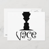 2つの顔または花瓶の光学錯覚 ポストカード (正面/裏面)