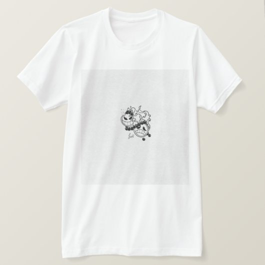 2つの顔アートTシャツ – 抽象芸術分割デザイン Tシャツ (デザイン正面)