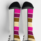 2つの顔ソックス、文字とストライプ ソックス (上部)