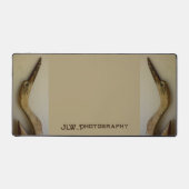 2つの風化ヘロンコースタルベージュカスタマイズ デスクマット (正面)