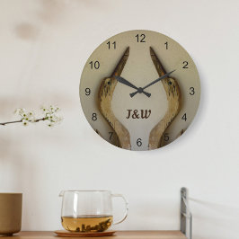 2つの風化ヘロン素朴沿岸性アクリル壁 ラージ壁時計