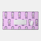"2つの食べためののトリートメント"妊娠ハロウィンパープル デスクマット (キーボード&マウス)