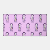 "2つの食べためののトリートメント"妊娠ハロウィンパープル デスクマット (正面)