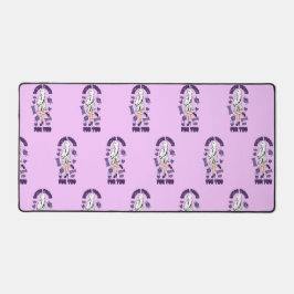 "2つの食べためののトリートメント"妊娠ハロウィンパープル デスクマット