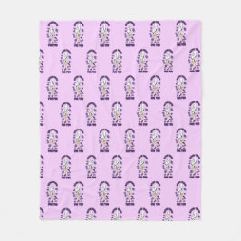 "2つの食べためののトリートメント"妊娠ハロウィンパープル フリースブランケット