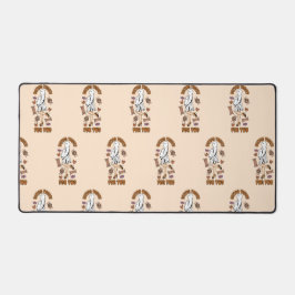 "2つの食べためののトリートメント"妊娠ハロウィーンオレンジ デスクマット