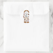 "2つの食べためののトリートメント"妊娠ハロウィーンオレンジ ラウンドシール (バッグ)